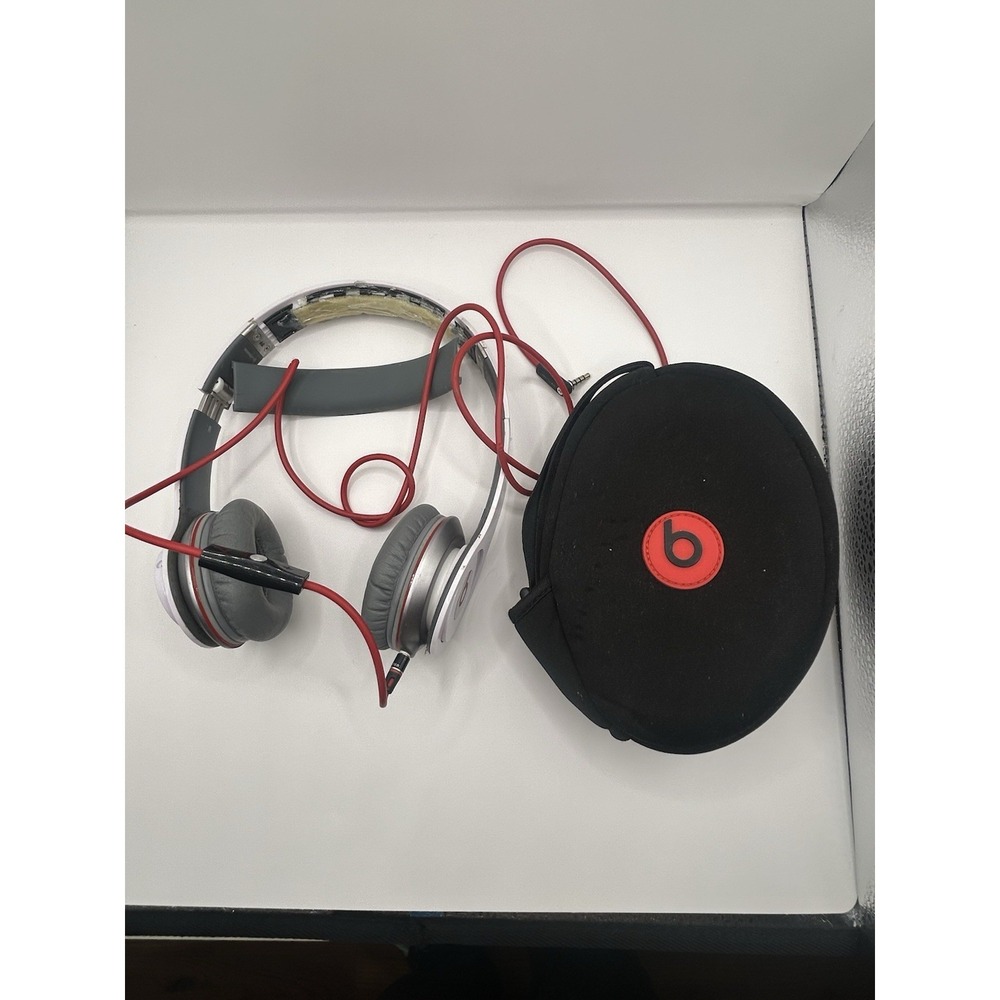 Monster Beats by Dre Solo HD Wired On-Ear RED/ WHITE Headphones PARTS/Repair
